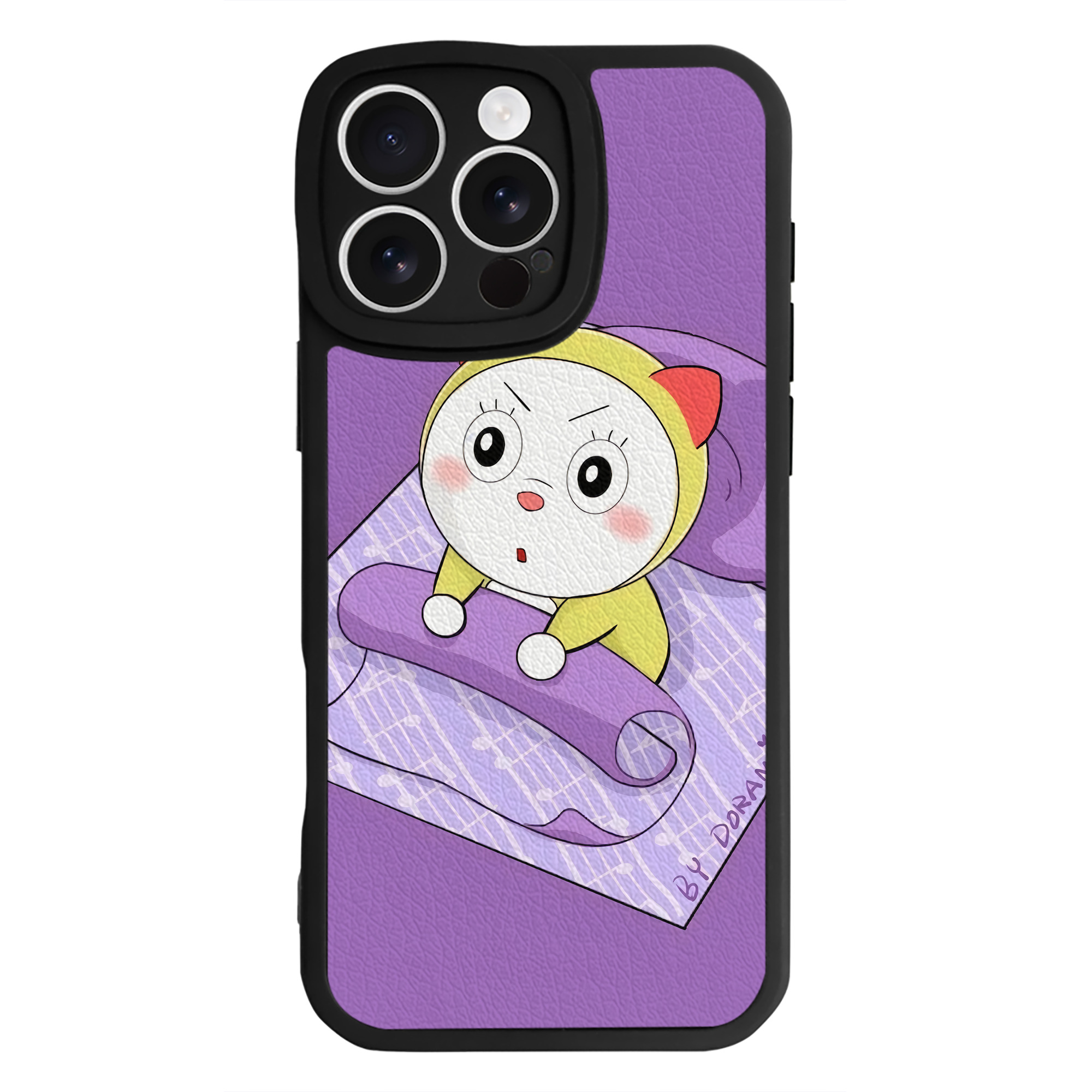 （画像用） ドラえもん Doraemon 【iPhone 16シリーズ対応】シリコンスマホケース（レザー調） 材質：シリコン